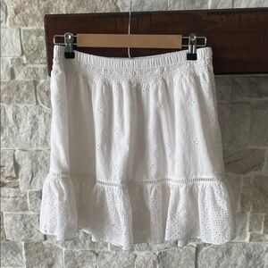 Madewell White Eyelet Skirt